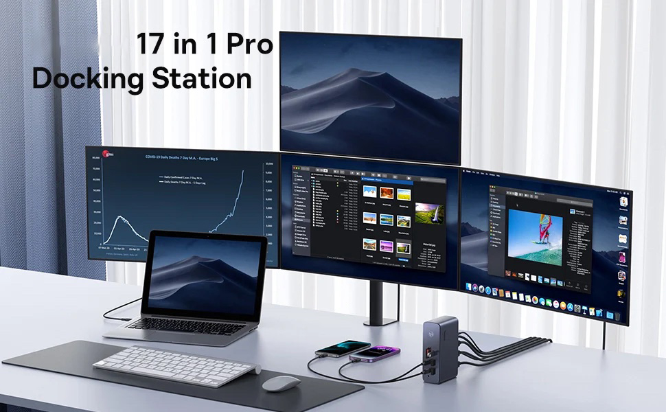 OEM 17 in 1 Pro 4 Monitors Docking Station