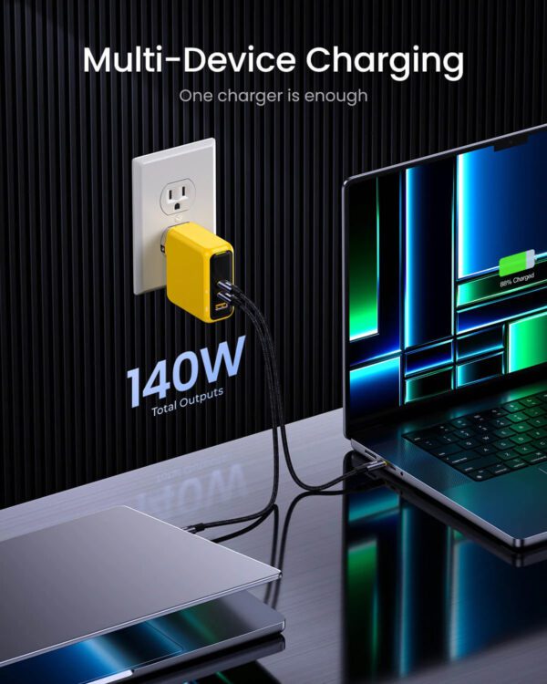 OEM Magcube Pro 140W GaN+ 3-Port USB-C and USB-A Fast Charger